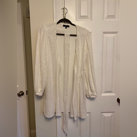 Lulu’s Sparkly Darling Sequin Wrap Dress - Picture 4 of 10